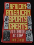 RARE OOP AFRICAN AMERICAN SPORTS GREATS BIOGRAPHICAL DICTIONARY BOOK DAVID PORTER