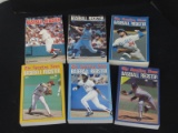 LOT OF 6 - 1980'S THE SPORTING NEWS BASEBALL REGISTERS 1980 1981 1982 1984 1988 1989