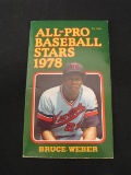 VINTAGE ALL PRO BASEBALL STARS 1978 BRUCE WEBER PAPERBACK BOOK