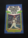 VINTAGE ALL PRO BASEBALL STARS 1979 BRUCE WEBER PAPERBACK BOOK