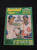 VINTAGE BASEBALL DIGEST AUGUST 1977 CHICAGO CUBS TRILLO DE JESUS MAGAZINE