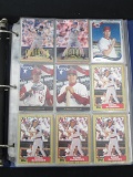 BINDER OF BASEBALL CARDS VARIOUS YEARS BRANDS
