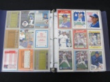 BINDER OF BASEBALL CARDS VARIOUS YEARS BRANDS