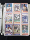 BINDER OF BASEBALL CARDS VARIOUS YEARS BRANDS