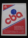 CBA CONTINENTAL BASKETBALL ASSOCIATION ALL STAR GAME PROGRAM 1986