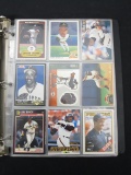BINDER OF BASEBALL AND FOOTBALL CARDS VARIOUS YEARS BRANDS