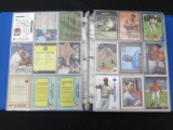 BINDER OF VARIOUS BASEBALL CARDS YEARS BRANDS