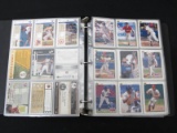 BINDER OF BASEBALL CARDS VARIOUS YEARS BRANDS