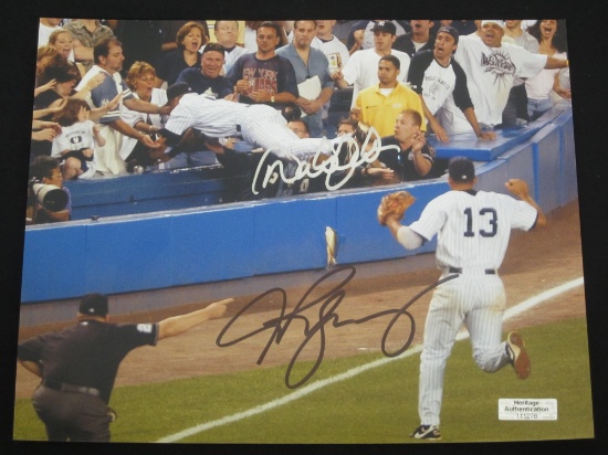 DEREK JETER / ALEX RODRIGUEZ SIGNED AUTOGRAPHED PHOTO WITH HERITAGE CERTIFICATE OF AUTHENTICTY