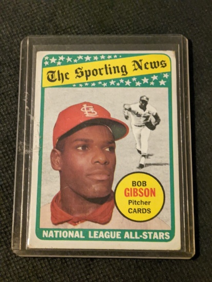 1969 Topps Baseball Bob Gibson #432 - The Sporting News - St. Louis Cardinals