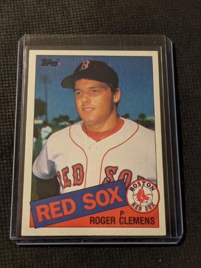 1985 Topps Roger Clemens Baseball Card Rookie (RC) #181 Red Sox