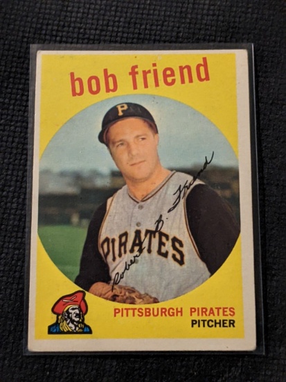 1959 TOPPS BOB FRIEND #460 VINTAGE BASEBALL CARD PITTSBURGH PIRATES