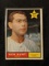 1961 Topps Baseball Card #156 Ken Hunt