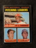 1971 Topps “1970 N.L. Pitching Leaders” Bob Gibson Gaylord Perry Fergie Jenkins