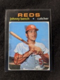 JOHNNY BENCH 1971 TOPPS BASEBALL VINTAGE CARD #250 - REDS