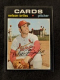 NELSON BRILES 1971 TOPPS VINTAGE BASEBALL CARD #257 CARDINALS