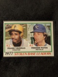 MLB TOPPS Baseball 1978 #204 Stolen Base Leaders Frank Taveras Freddie Patek