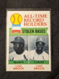 1979 Topps All-Time Record Holders. SB Lou Brock #415 HOF Vintage