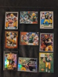 X 9 card Brett Favre bulk lot, includes; 1990's, Sp card 132/199, 1990's, 2000's, etc See pictures