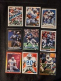 X 9 card Barry Sanders bulk lot, includes; 1990's, 2000's, Topps Stadium Club, Fleer, etc See pics