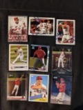 X 9 card MIKE TROUT bulk lot, includes; 2018's+, Topps, Bowman Chrome, Topps Chrome, etc See pics