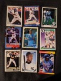 X 9 card Bo Jackson bulk lot, includes; 1980's, 1990's, Score, Leaf, Donruss, etc, See pictures