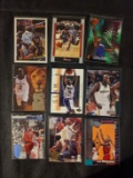 X 9 card Chris Webber  bulk lot, includes; 1990's, 2000's, Insert, Topps , Bowman, UD3, etc