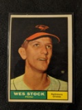 1961 Topps Baltimore Orioles Baseball Card #26 Wes Stock