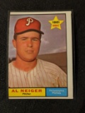 1961 Topps Philadelphia Phillies Baseball Card #202 Al Neiger RC miscut SP