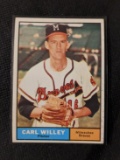 1961 Topps #105 Carl Willey Milwaukee Braves MLB Vintage Baseball Card