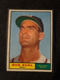 1961 Topps Milwaukee Braves Baseball Card #145 Bob Buhl