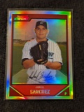 2007 Bowman Chrome Refractor Baseball Card #111 Anibal Sanchez