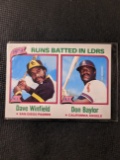 1979 RUNS BATTED IN LEADERS Topps Card #203 Dave Winfield & Don Baylo