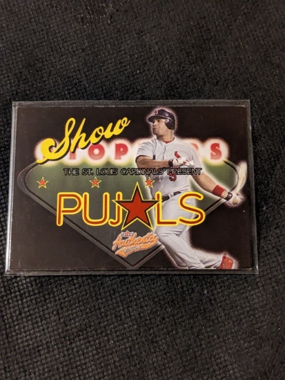 ALBERT PUJOLS, 2005 FLEER AUTHENTIX, SHOW STOPPERS INSERT #5 of 15 SS, CARDINALS
