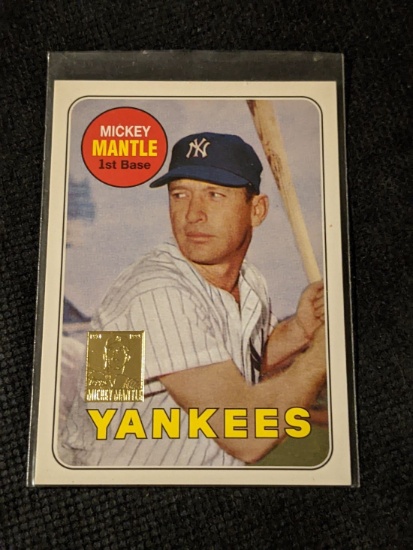 1996 Topps MICKEY MANTLE 1969 Reprint 500 Commemorative card#19 NY Yankees