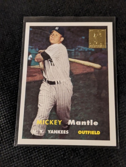 1996 Topps Mickey Mantle 1957 Reprint #95 #7 of 19