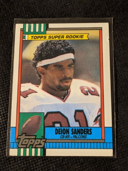 Deion Sanders Atlanta Falcons 1990 Topps Super Rookie RC Card #469