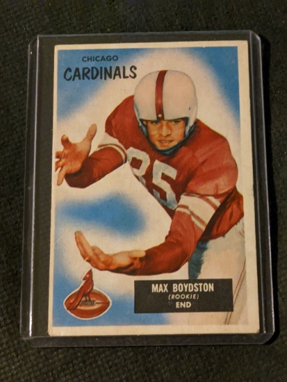 1955 Bowman Max Boydston Rookie #18 - Chicago Cardinals - Vintage RC