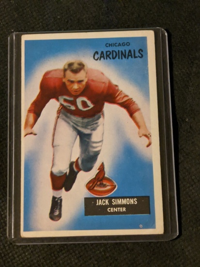 1955 Bowman Jack Simmons #27 - Chicago Cardinals - Vintage