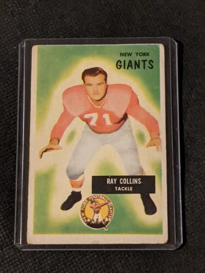 1955 Bowman Ray Collins Rookie #41 - New York Giants - Vintage RC