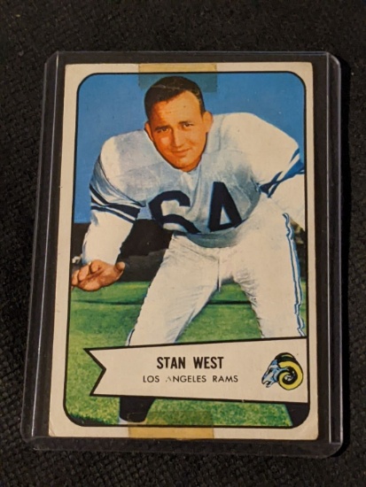 1954 Bowman Stan West Rookie #103 - Los Angeles Rams - Vintage RC