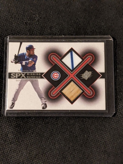 2001 Upper Deck Sammy Sosa SPX Winning Materials Game Used Jersey/Bat SS
