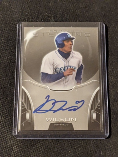 Austin Wilson Mariners Signed 2013 Bowman Sterling AUTO Baseball Card #BSAP-AW