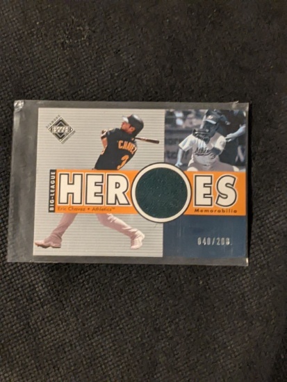 040/200 SP 2002 Upper Deck Diamond Connection #286 ERIC CHAVEZ GAME USED