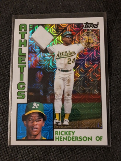 2019 TOPPS RICKEY HENDERSON SILVER PACK 1984 MOJO REFRACTOR #T84-22