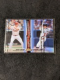 1999 Topps Finest Split Screen Refractor Chipper Jones Scott Rolen HOF  Parallel Insert SP