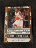 Kevin Durant 2020 Contenders Draft Green Explosion Game Ticket #35 Texas  Parallel Insert SP