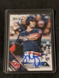 2016 Topps Holiday Tyler Naquin Rookie Cleveland Indians #HMW131 autographed without coa