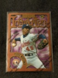 1996 TOPPS FINEST BASEBALL INTIMIDATORS #27 PEDRO MARTINEZ with peel