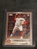 2022 Topps Chrome Update Series Hunter Greene Rookie Card RC #USC191 Reds